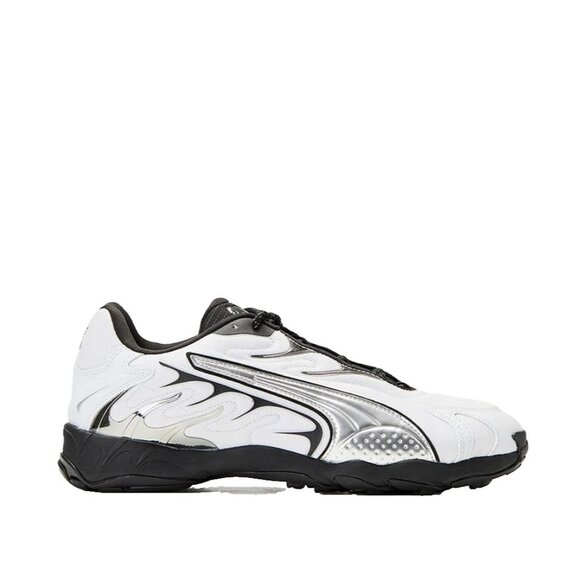 Puma Other - Puma Inhale Smile Men’s Shoes White Silver Black Size 10 Athletic Sneakers NIB